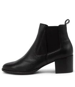 Cheap Midas Shoes Mochi Black Leather Ankle Boots Bh