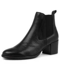 Cheap Midas Shoes Mochi Black Leather Ankle Boots Bh