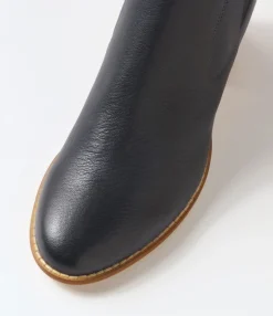 Fashion Midas Shoes Mochi Navy Leather Chelsea Boots