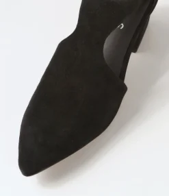Shop Midas Shoes Morena Black Suede Heels