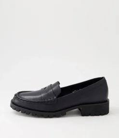 Online Midas Shoes Morla Black Leather Loafers