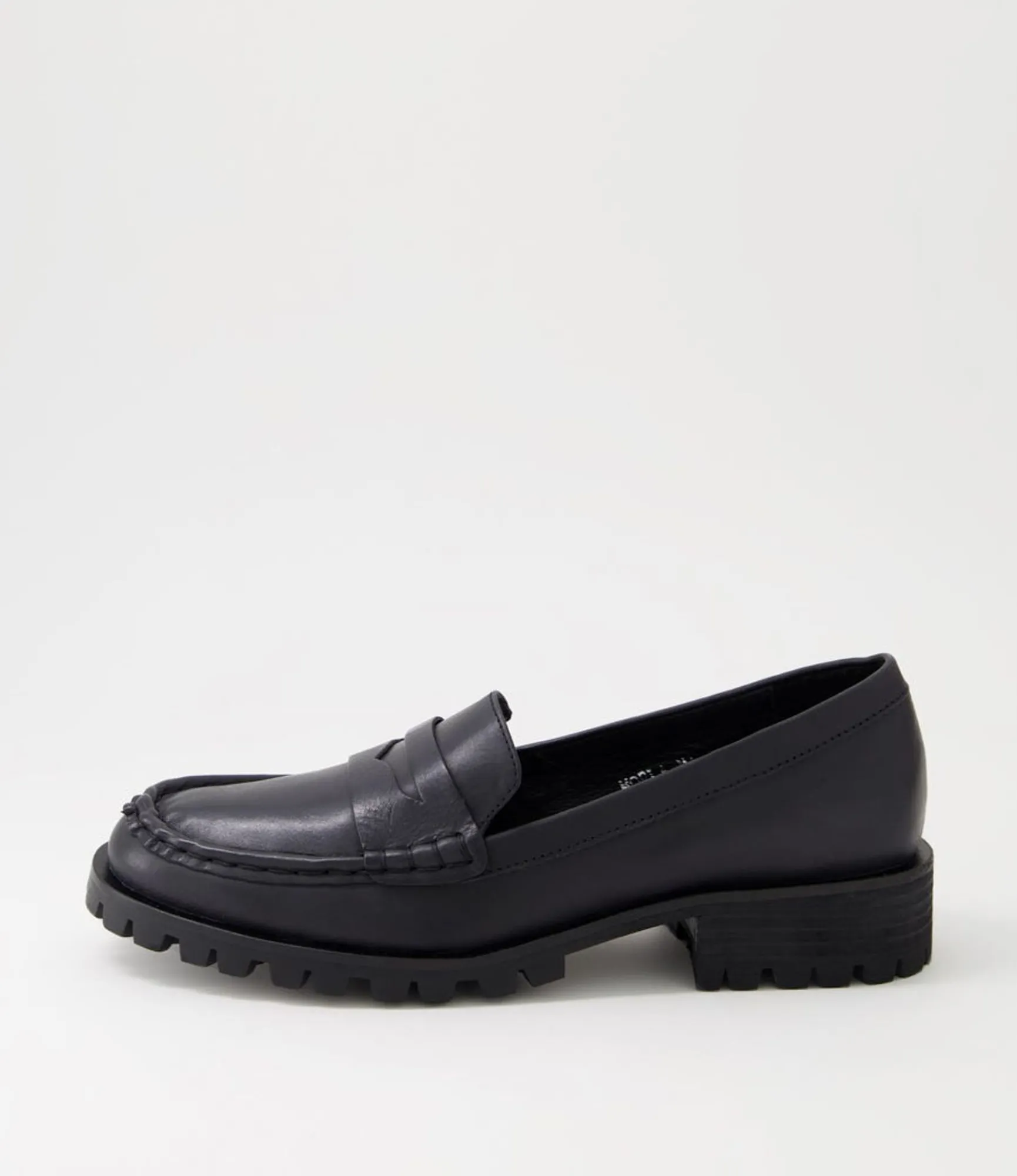 Online Midas Shoes Morla Black Leather Loafers