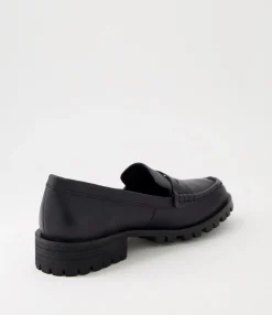 Online Midas Shoes Morla Black Leather Loafers