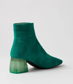 Shop Midas Shoes Morocco Emerald Suede Ankle Boots