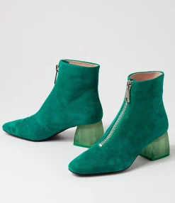 Shop Midas Shoes Morocco Emerald Suede Ankle Boots