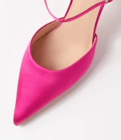New Midas Shoes Myah Fuchsia Satin Heels
