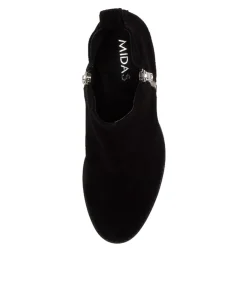 Best Sale Midas Shoes Myshka Black Suede Ankle Boots Bh