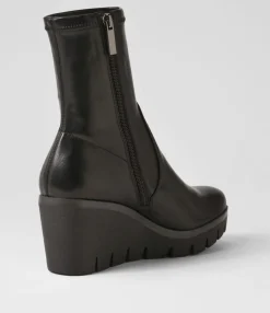 Discount Midas Shoes Narro Black Stretch Ankle Boots