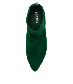 Cheap Midas Shoes Nellie Emerald Suede Ankle Boots