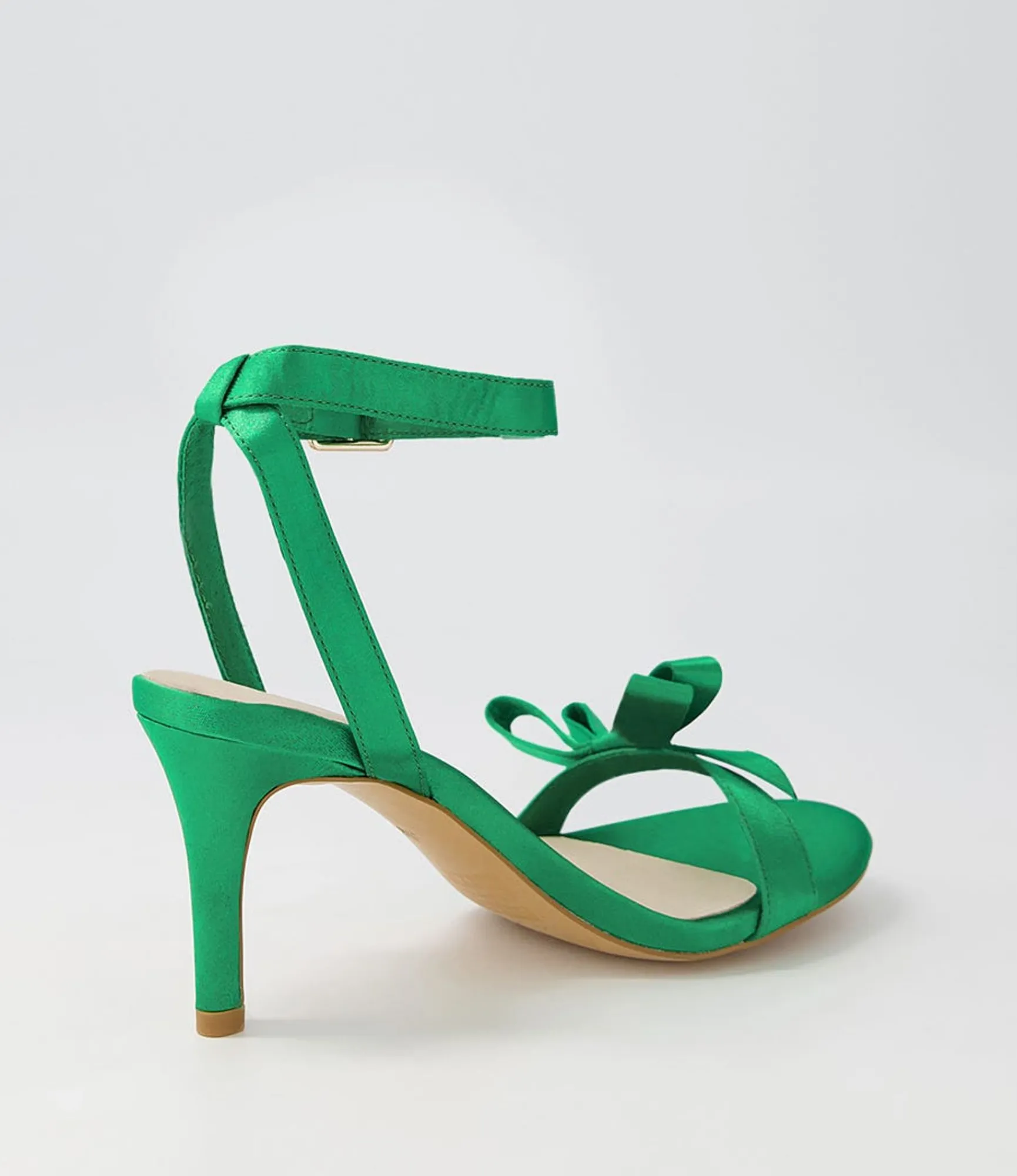 Fashion Midas Shoes Nepitta Emerald Satin Sandals