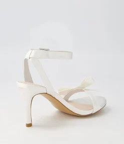 Flash Sale Midas Shoes Nepitta White Satin Sandals