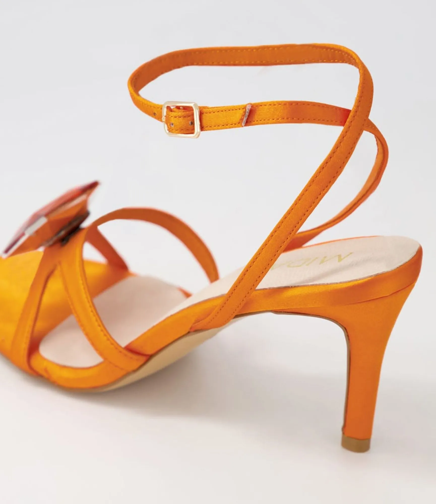 Shop Midas Shoes Nino Orange Jewel Satin Sandals