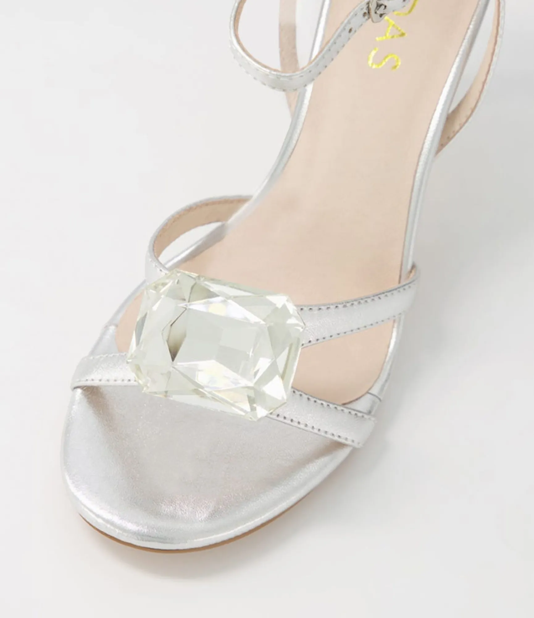 Fashion Midas Shoes Nino Silver Clear Leather Jewels Sandals