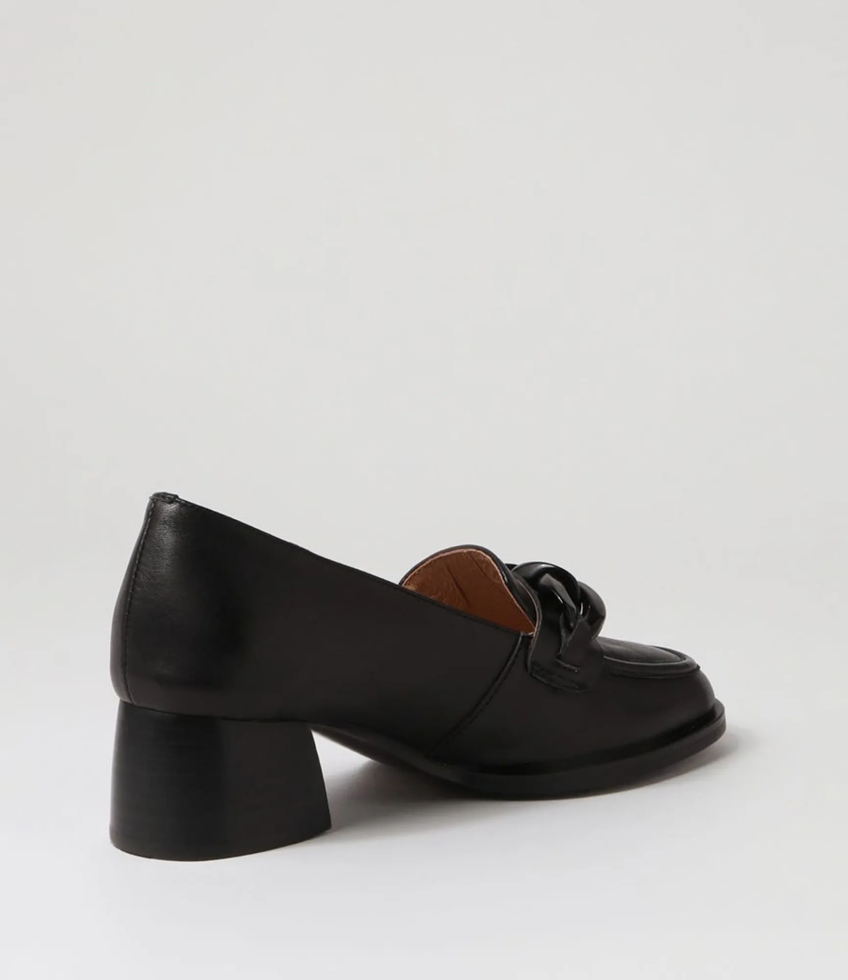 Fashion Midas Shoes Norrah Black Leather Heels