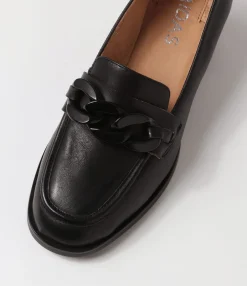 Fashion Midas Shoes Norrah Black Leather Heels