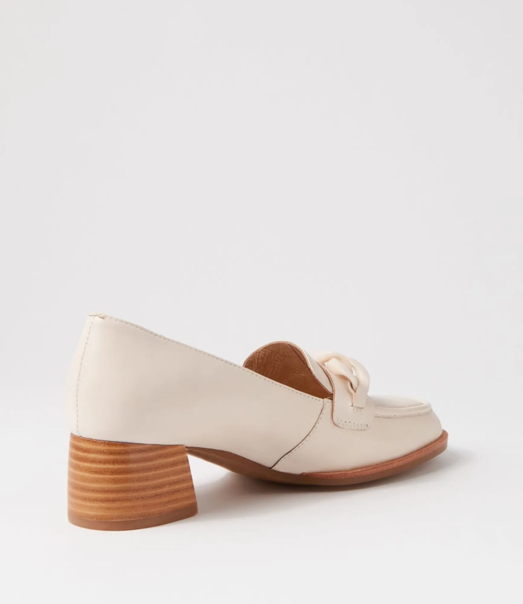 Shop Midas Shoes Norrah Creamy Leather Heels