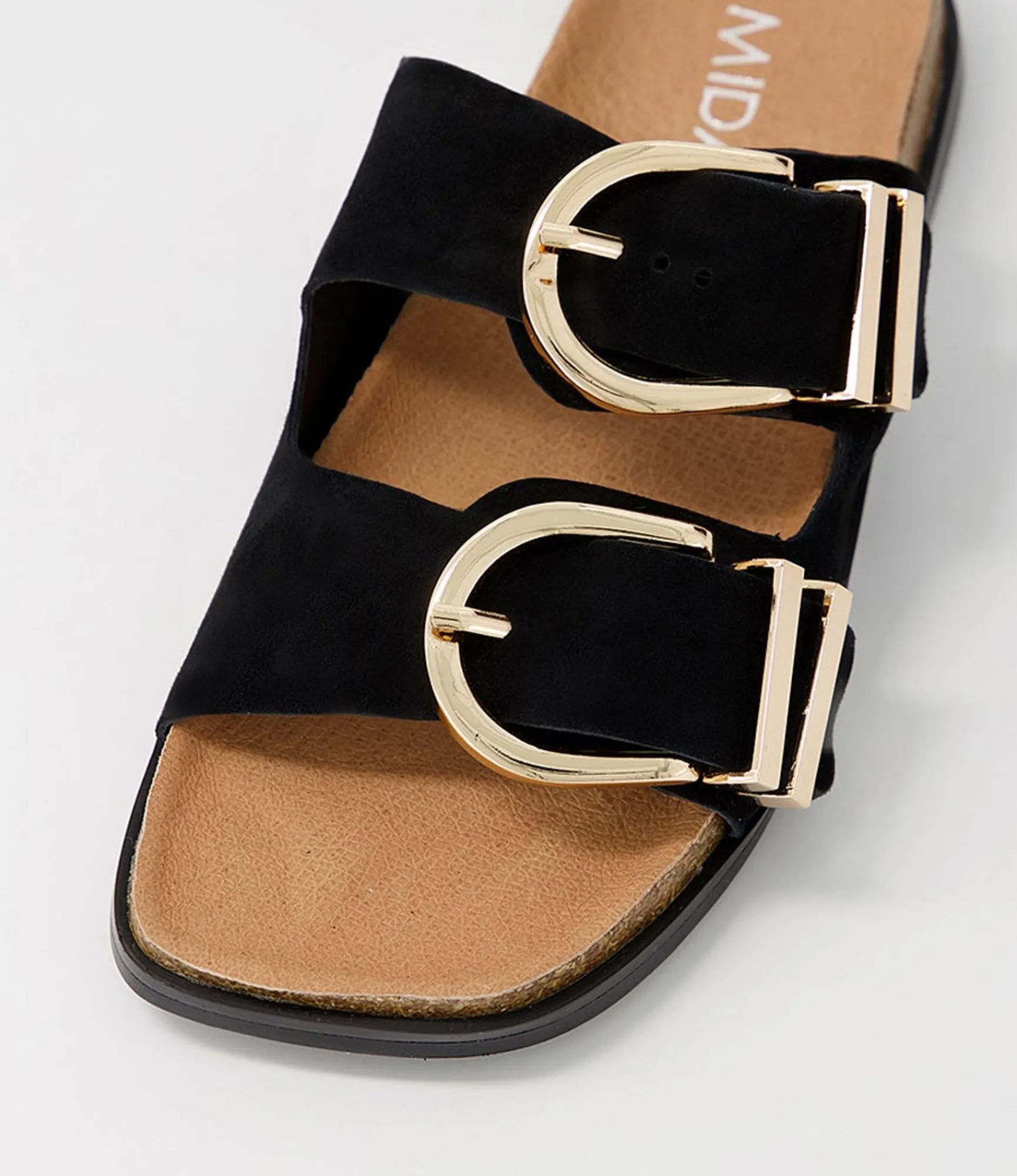 Shop Midas Shoes Nossie Black Suede Slides