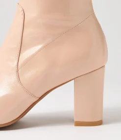 Flash Sale Midas Shoes Noter Dark Nude Stretch Patent Pu Ankle Boots