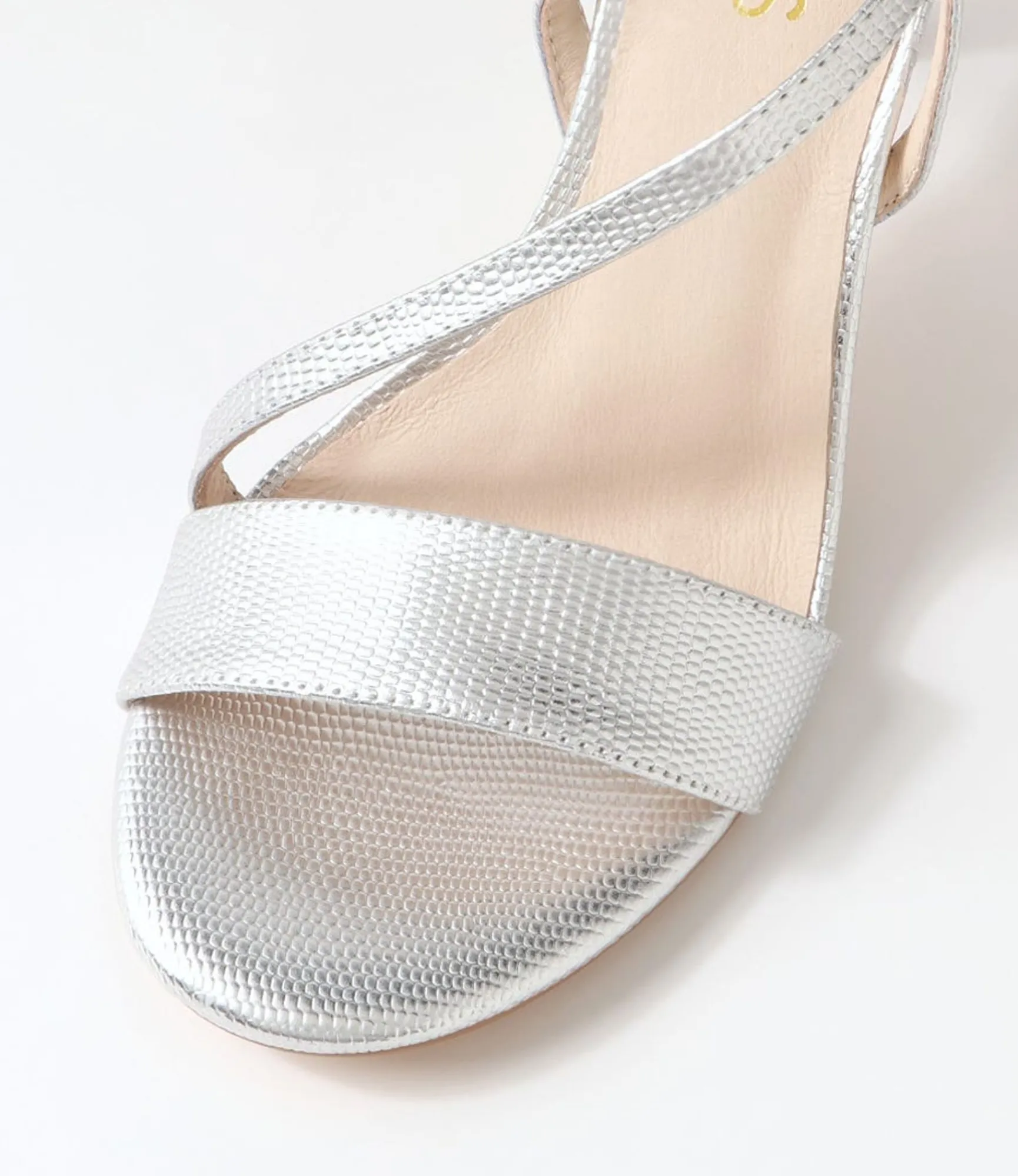 Best Sale Midas Shoes Novie Silver Lizard Leather Sandals