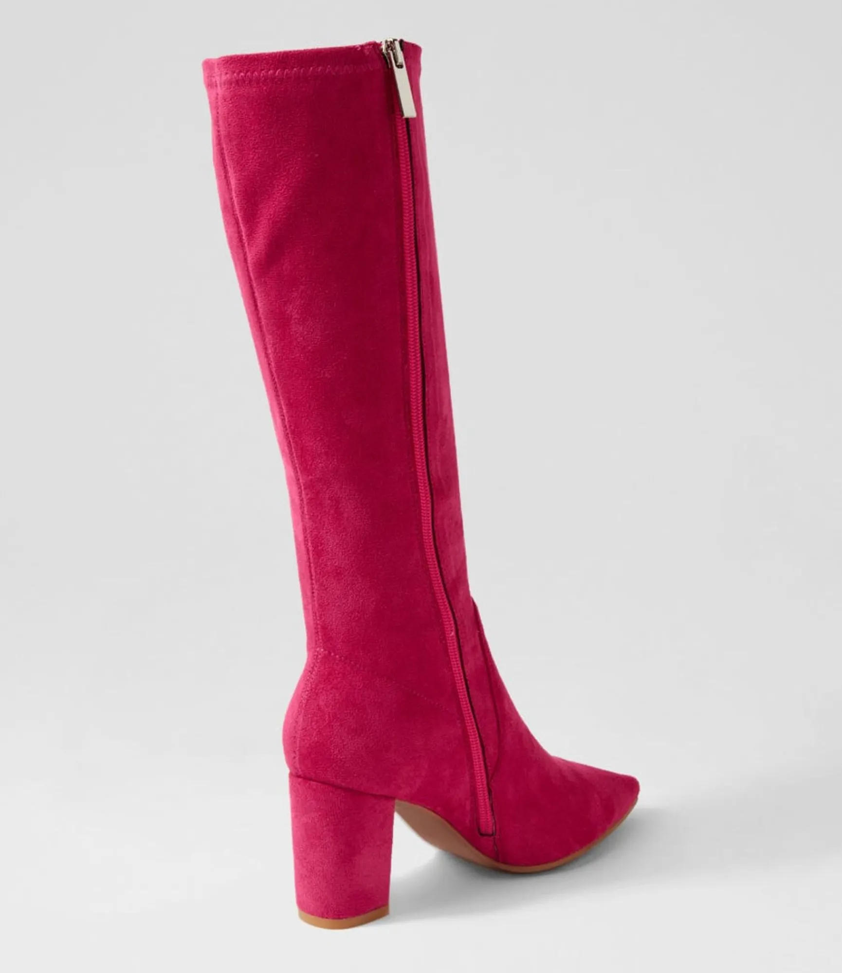 Cheap Midas Shoes Nyla Hot Pink Stretch Microsuede Knee High Boots