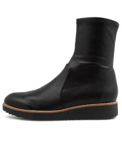 Cheap Midas Shoes Oamar Black Stretch Ankle Boots Bs