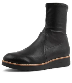 Cheap Midas Shoes Oamar Black Stretch Ankle Boots Bs