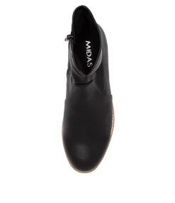 Cheap Midas Shoes Oamar Black Stretch Ankle Boots Bs