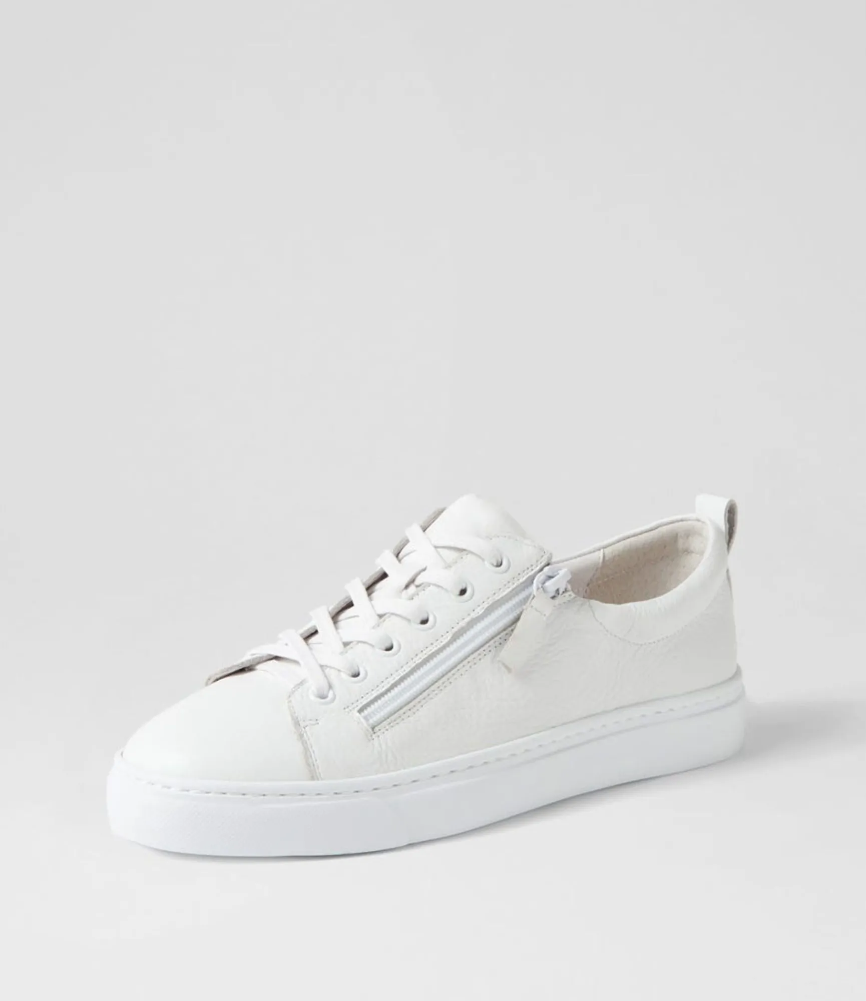 Cheap Midas Shoes Olar White Leather Sneakers