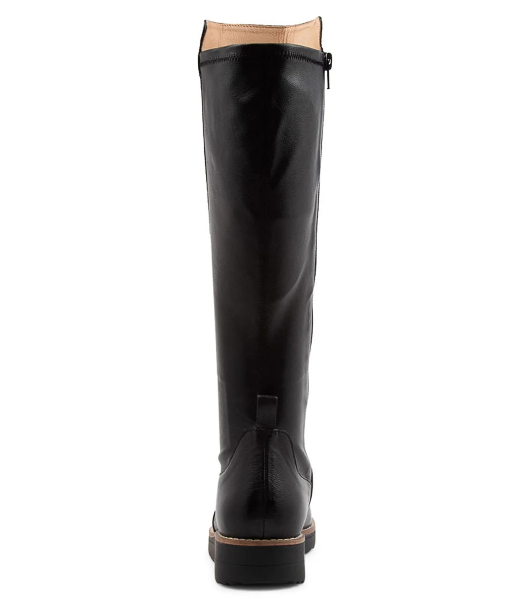 Sale Midas Shoes Oleve Black Stretch Leather Long Boots Bs