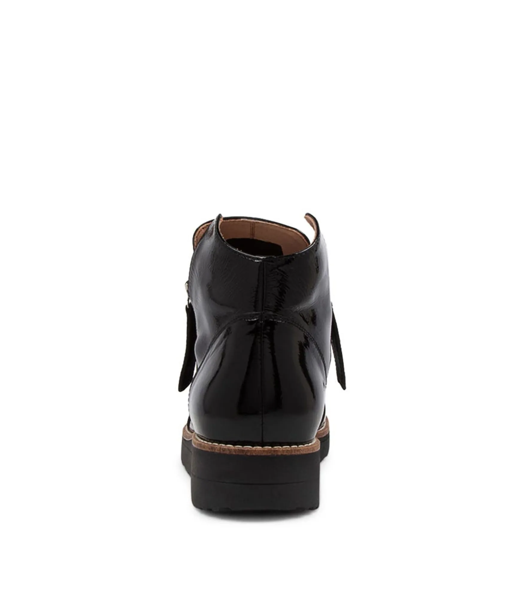 Clearance Midas Shoes Olise Black Patent Leather Ankle Boots Bs