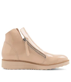Store Midas Shoes Olise Latte Patent Leather Ankle Boots Ns