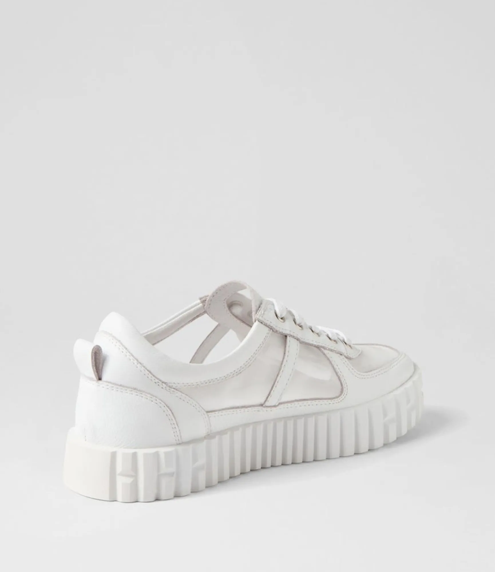 Cheap Midas Shoes Olly White Leather Mesh Sneakers