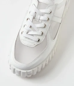 Cheap Midas Shoes Olly White Leather Mesh Sneakers