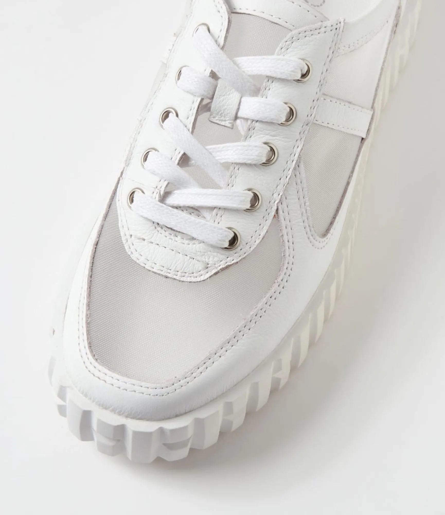Cheap Midas Shoes Olly White Leather Mesh Sneakers