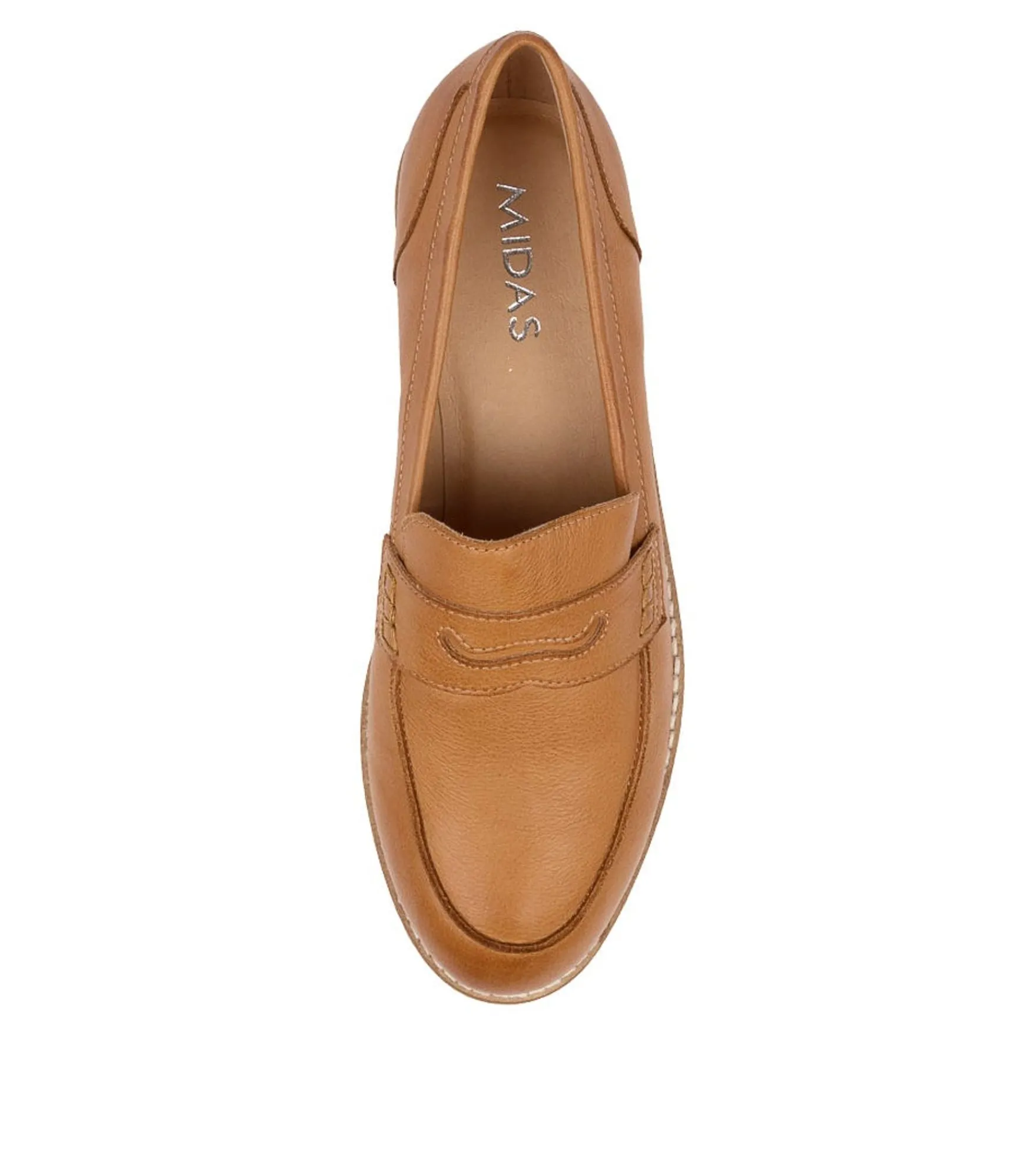 Store Midas Shoes Ontre Dk Tan Leather