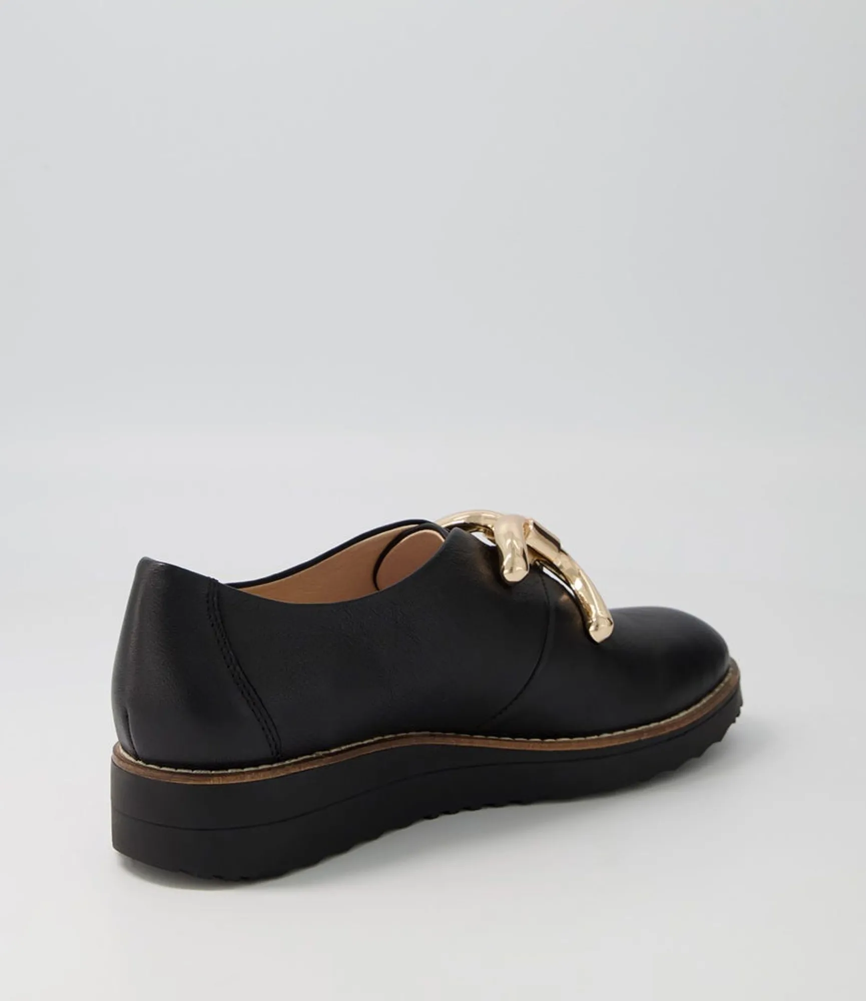 Shop Midas Shoes Opar Black Leather Flat Shoes