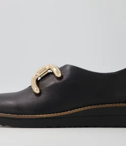 Shop Midas Shoes Opar Black Leather Flat Shoes