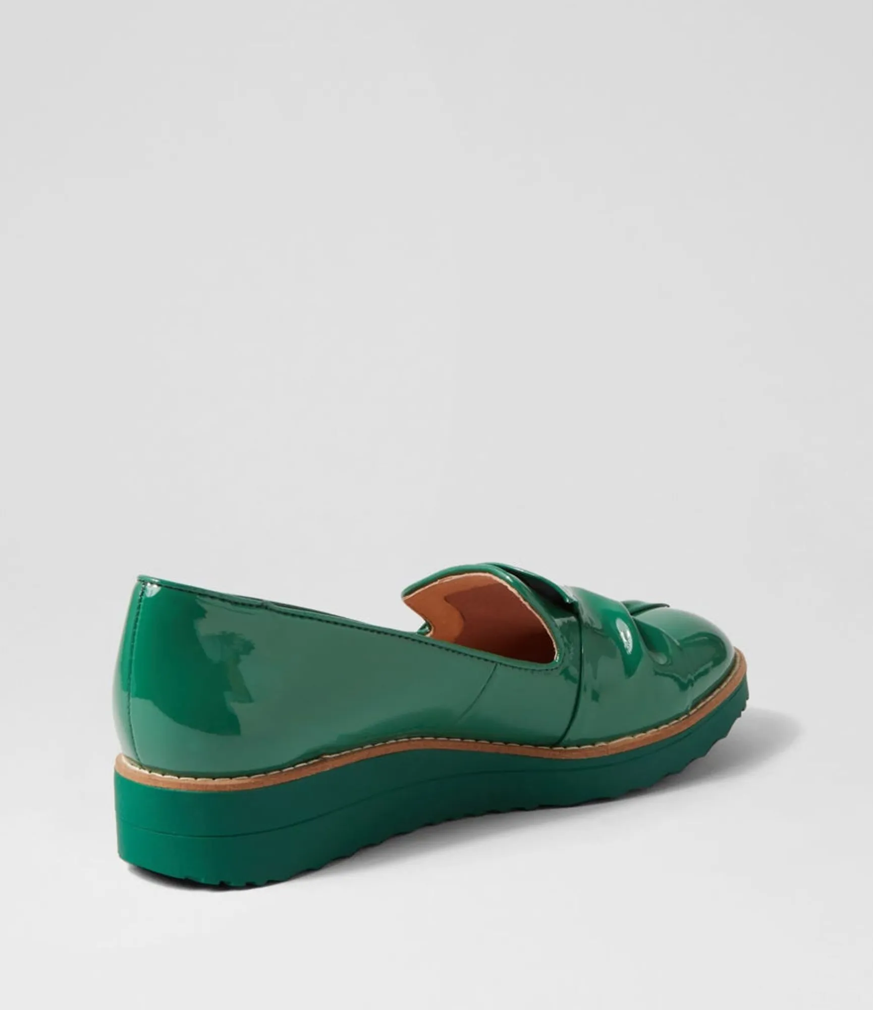 Clearance Midas Shoes Opitto Dark Emerald Patent Leather Flat Shoes