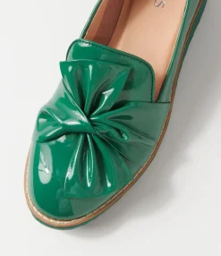 Clearance Midas Shoes Opitto Dark Emerald Patent Leather Flat Shoes