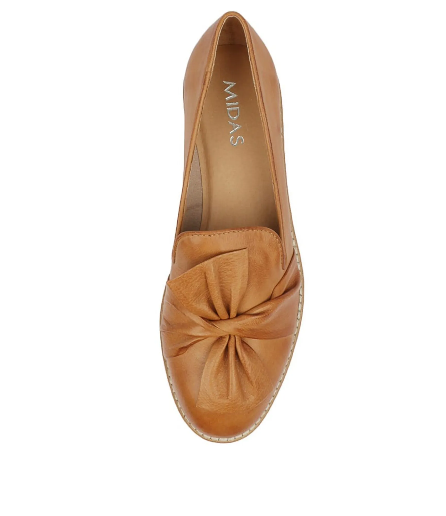 Store Midas Shoes Opitto Dk Tan White Sole Leather
