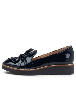 Online Midas Shoes Opitto Navy Patent Leather Loafers Ns