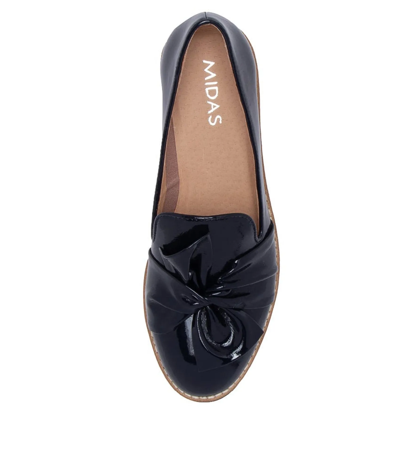 Online Midas Shoes Opitto Navy Patent Leather Loafers Ns
