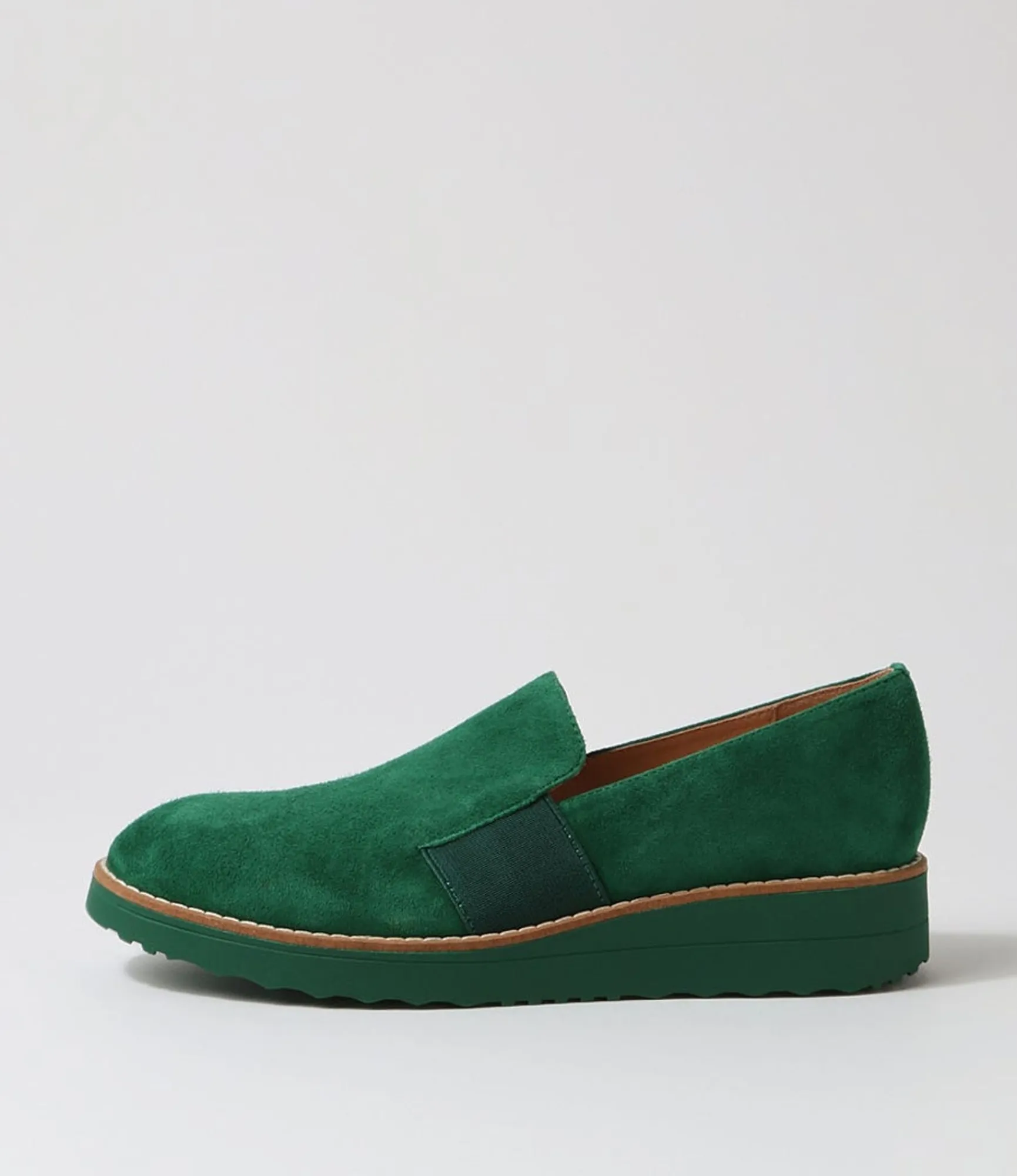 Discount Midas Shoes Orad Dark Emerald Suede Loafers