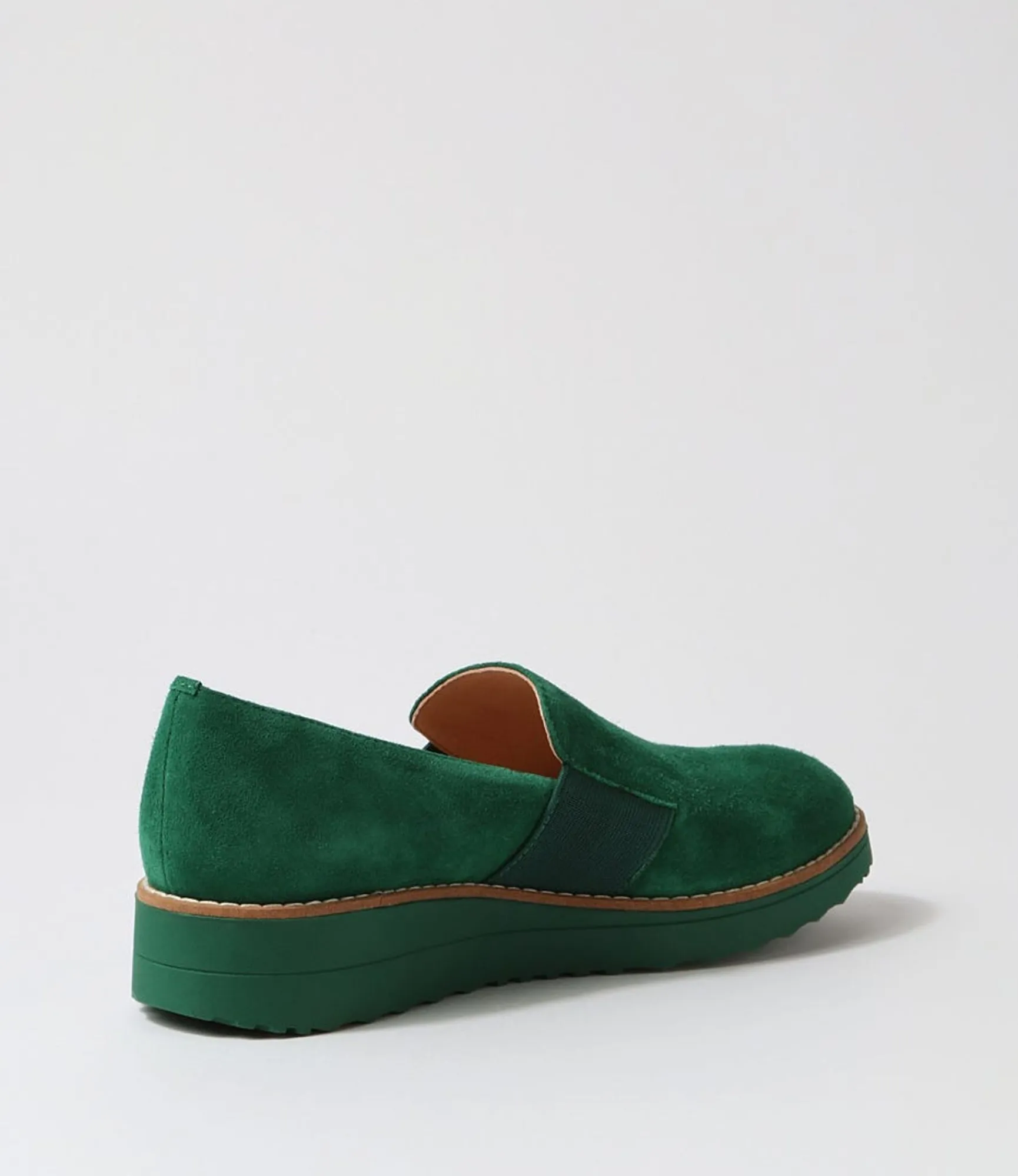 Discount Midas Shoes Orad Dark Emerald Suede Loafers