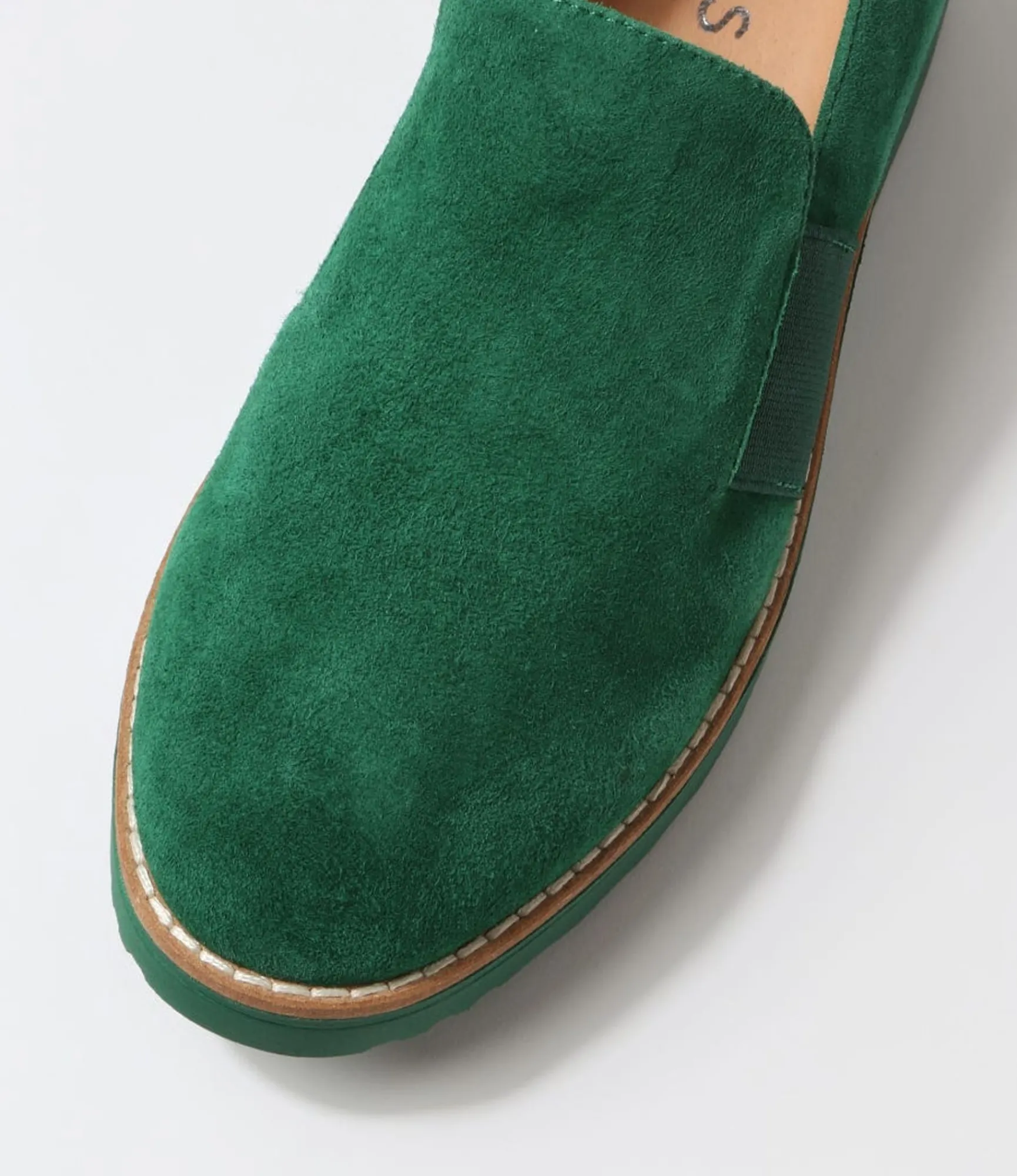 Discount Midas Shoes Orad Dark Emerald Suede Loafers