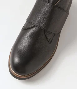 Fashion Midas Shoes Orida Black Leather Ankle Boots