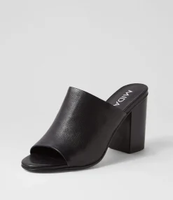 Flash Sale Midas Shoes Orpa Black Leather Slides
