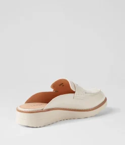 Hot Midas Shoes Osem Ivory Patent Leather Mules