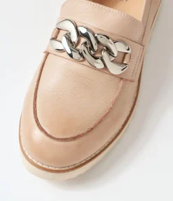 Store Midas Shoes Osie Cafe Nude Leather Loafers
