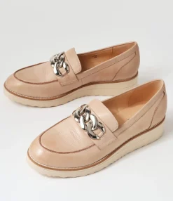 Store Midas Shoes Osie Cafe Nude Leather Loafers